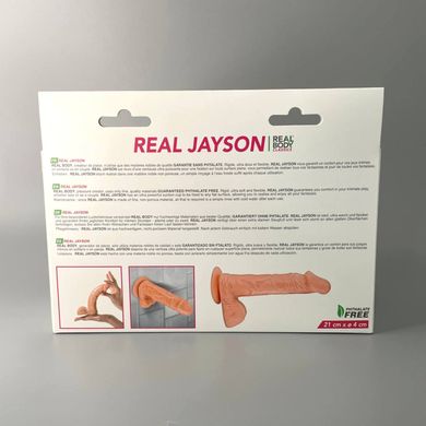 Фаллос на присоске с мошонкой Real Body Real Jayson (21 см) - фото