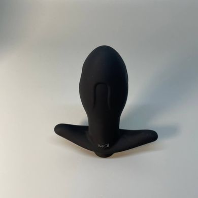 Анальная вибропробка MAI Attraction Toys №87 Black - 3,5 см (мятая упаковка) - фото