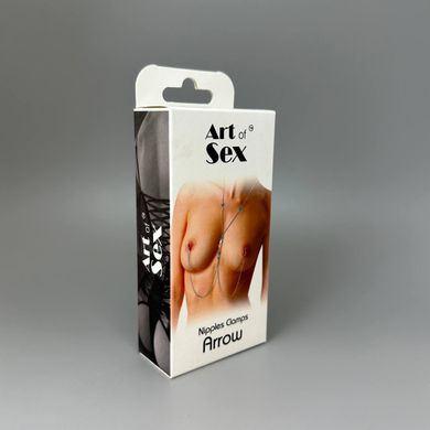 Прикраса для сосків Art of Sex - Nipple Clamps Arrow чорний - фото