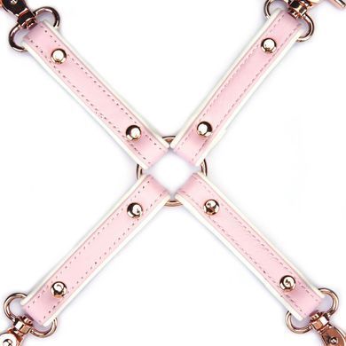 Крестовина Liebe Seele White & Pink Leather Hogtie - фото