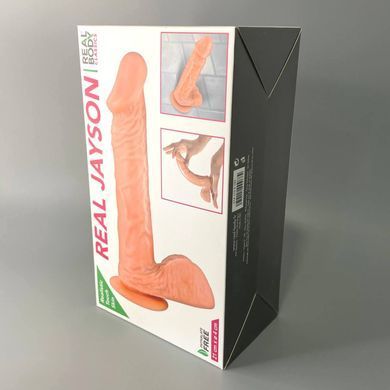 Фаллос на присоске с мошонкой Real Body Real Jayson (21 см) - фото