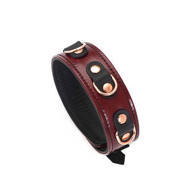 Ошейник с поводком Liebe Seele Wine Red Collar and Leash - фото