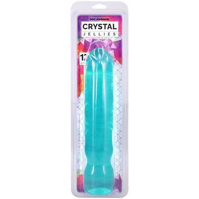 Фаллоимитатор Doc Johnson Crystal Jellies 12 Inch Big Boy Teal 29,2 см - фото