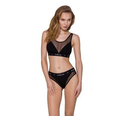 Топ с прозрачной вставкой Passion PS002 TOP black M