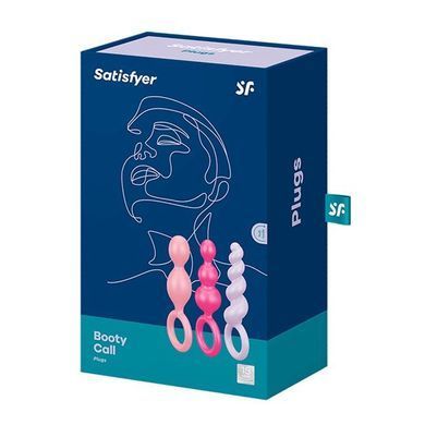 Тренувальний набір анальних стимуляторів Satisfyer Plugs (3 шт) різнокольоровий - фото