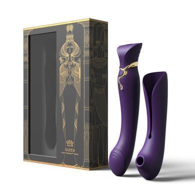 Zalo Queen Set Twilight Purple смарт-вібратор точки G з вакуумом 3 в 1 - фото