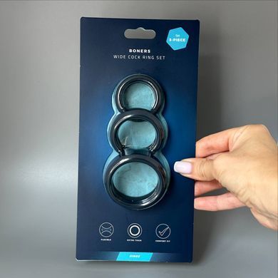 Набір ерекційних кілець Boners 3 Ring kit (flat rings) - фото