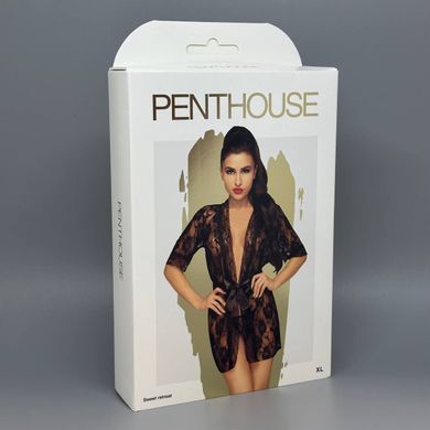Комплект пеньюар и стринги Penthouse Sweet Retreat Black XL