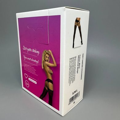 Еротичні колготки-бодістокінг Obsessive Garter stockings S207 S/M/L, імітація панчіх і пояса - фото