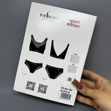 Топ с прозрачной вставкой Passion PS002 TOP black M