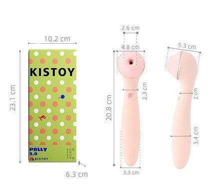 Вакуумний вібратор з підігрівом KISTOY Polly Max Pink - фото