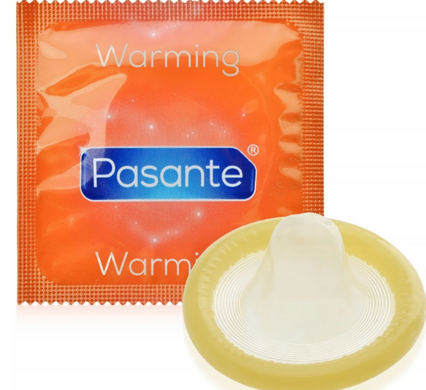 Презерватив ребристий із зігріваючим ефектом Pasante Warming (1 шт) - фото