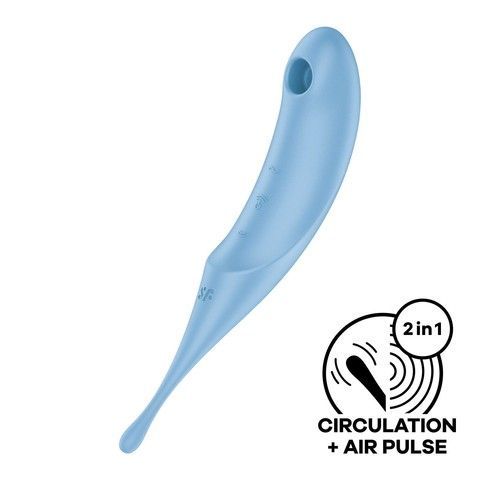 Satisfyer Twirling Pro Blue - вакуумний вібратор - фото