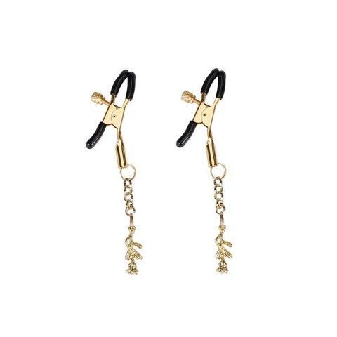 Зажимы для сосков Liebe Seele Rose Pendant Nipple Clamps Gold - фото