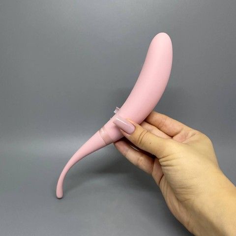 Вібратор 2в1 для точкової та G-стимуляції Satisfyer Tip Tease Rose  - фото
