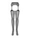 Еротичні колготки-бодістокінг Obsessive Garter stockings S207 S/M/L, імітація панчіх і пояса - фото товару