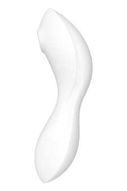 Satisfyer Curvy Trinity 5+ White – вакуумний смарт-вібратор білий - фото