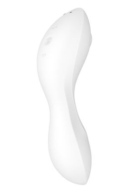 Satisfyer Curvy Trinity 5+ White – вакуумный смарт-вибратор белый - фото