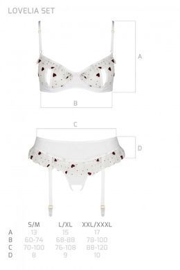 Еротичний комплект Passion LOVELIA SET white L/XL - фото