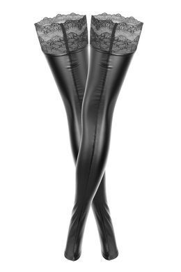 Чулки&nbsp;на&nbsp;силиконе&nbsp;с&nbsp;кружевом Noir Handmade F135 Powerwetlook stockings XXL