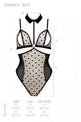 Боді Passion DOMINICA BODY black S/M