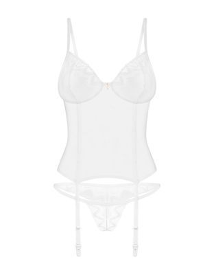 Корсет с трусиками Obsessive Alissium corset & thong XS/S