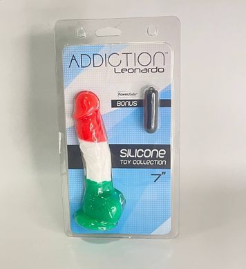Різнобарвний силіконовий фалос Addiction Leonardo 3 colours (17,8 см) - фото