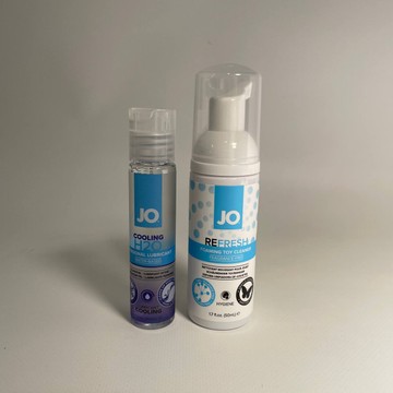 Набір System JO охолоджуюча змазка на водній основі H2O COOLING (30 мл) + пінка-дезінфектор для іграшок REFRESH (50 мл)
