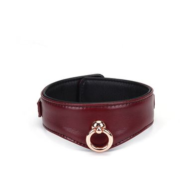 Ошейник с поводком Liebe Seele Wine Red Curved Collar - фото