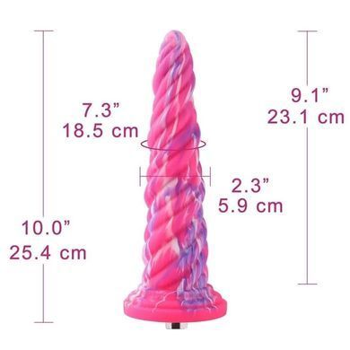 Фаллоимитатор для секс-машин Hismith Awl Shape Silicone Dildo Monster Series, Розовый