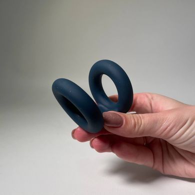 Двойное эрекционное кольцо LUX Active Tug Versatile Silicone Cock Ring  - фото