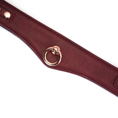 Ошейник с поводком Liebe Seele Wine Red Curved Collar - фото