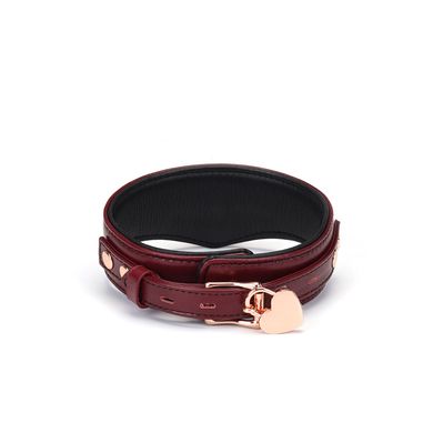 Ошейник с поводком Liebe Seele Wine Red Curved Collar - фото