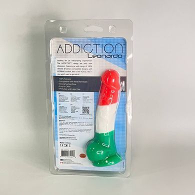 Різнобарвний силіконовий фалос Addiction Leonardo 3 colours (17,8 см) - фото