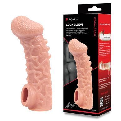 Насадка на член с отверстием для мошонки Kokos Cock Sleeve CS 007-L - фото