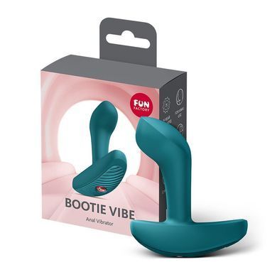 Анальна вібропробка Fun Factory Bootie Vibe Bottle Green 2,6 см зелена - фото