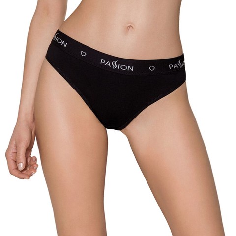 Трусики-слипы из хлопка с эластаном Passion PS004 PANTIES black L