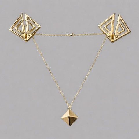 Затискачі для сосків з важкою підвіскою LOCKINK Adjustable Nipple Clamps with Heavy Pendant Golden - фото