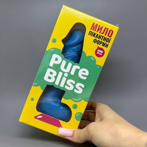 Мыло в виде члена Pure Bliss MINI Blue голубое