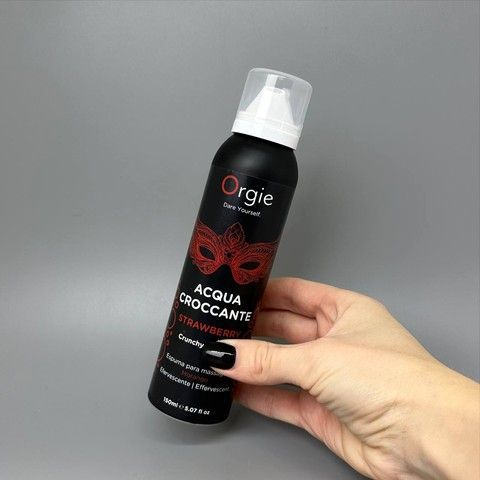 Шипучая пенка для массажа ORGIE Acqua Crocante (150 мл) клубника - фото