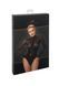 Боді Noir Handmade F321 Edge wetlook and mesh body with rings S
