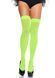 Панчохи непрозорі Leg Avenue Opaque Nylon Thigh Highs OS Neon Green - фото товару