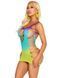 Платье Leg Avenue Seamless Ombre Faux Lace Up Mini Dress One Size Ocean