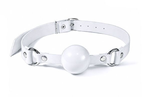 Кляп з білою кулькою Feral Feelings Silicon Ball Gag White/White - фото
