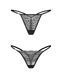 Набор трусиков Obsessive Clara 2-pack thong S/M черные