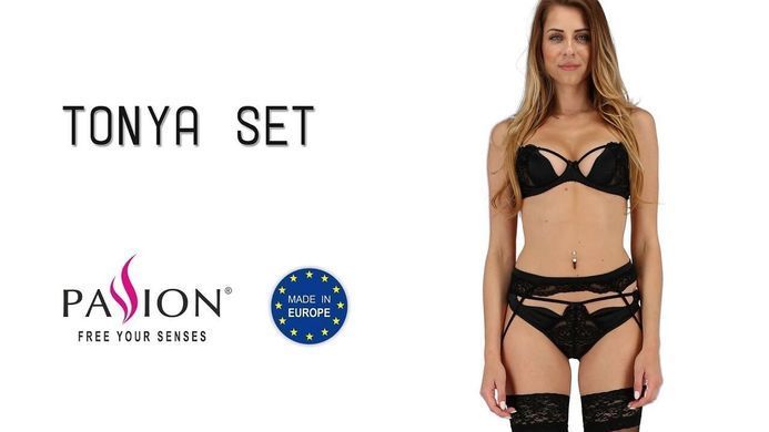 Комплект білизни TONYA SET black Passion Exclusive L/XL - фото