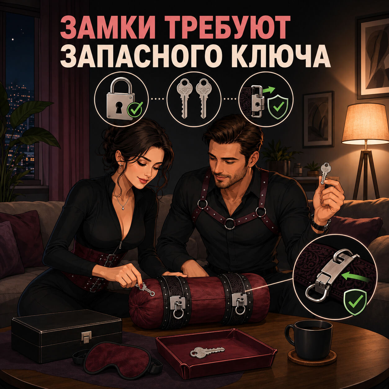 Наручники, фиксаторы и запасные ключи