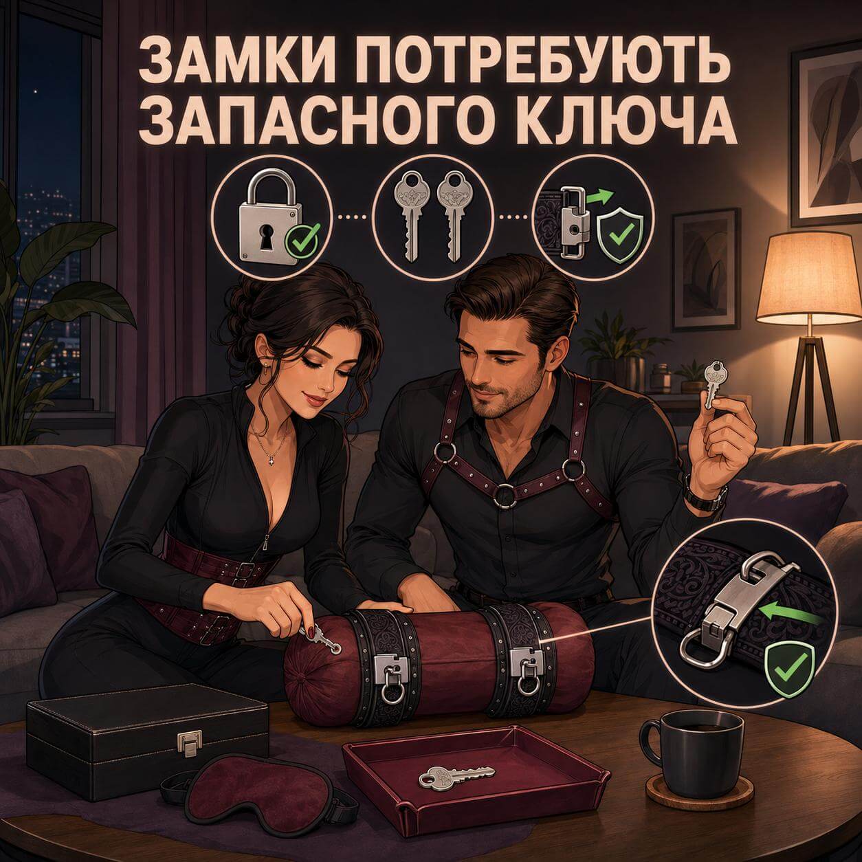 Наручники, фіксатори та запасні ключі