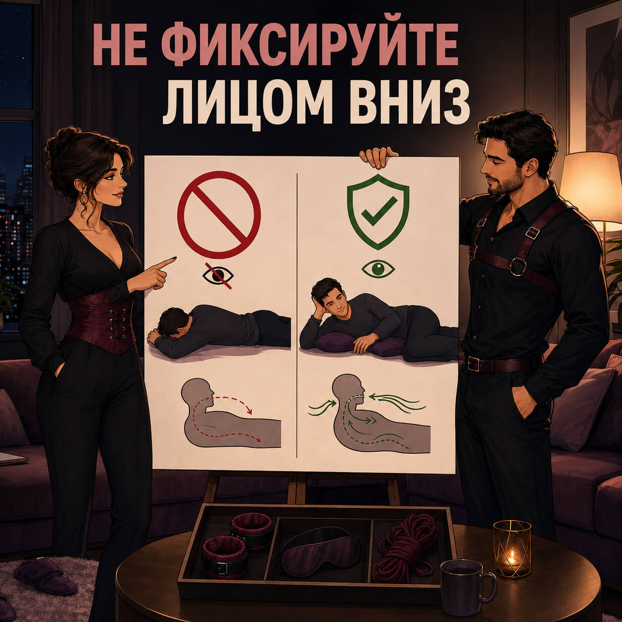 Безопасное положение с открытыми дыхательными путями